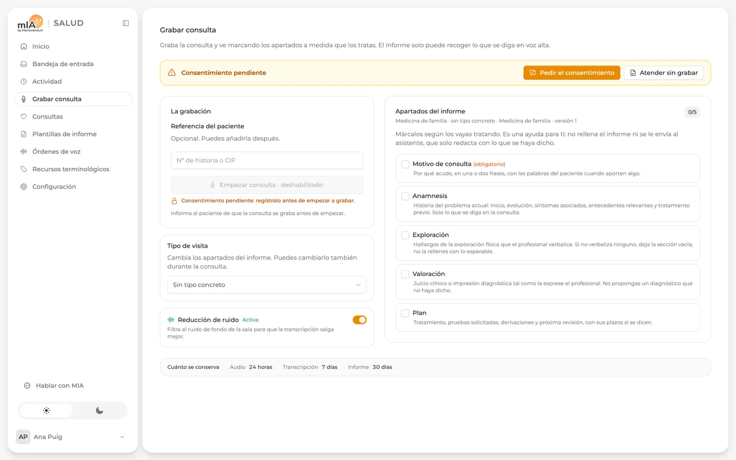 La captura comienza con autorización
